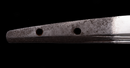 Wakizashi Antico Giapponese Toranba Hamon con Kogatana & Shakudō Tsuba