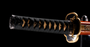 Wakizashi Antico Giapponese Toranba Hamon con Kogatana & Shakudō Tsuba