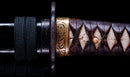 Katana Antica Giapponese con Menuki a Libellula Tombo e Tsuba Paesaggio Sansui