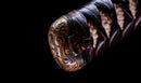Katana Antica Giapponese con Menuki a Libellula Tombo e Tsuba Paesaggio Sansui