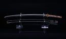 Katana Antica Giapponese con Menuki a Libellula Tombo e Tsuba Paesaggio Sansui