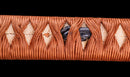 Katana Antica Giapponese con Saya Rosso e Tsuba Fukurin Momiji Dorata