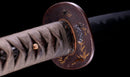 Katana Antica Giapponese, Tsuba con Uccelli Acquatici firmata Awataguchi
