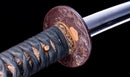 Katana Antica Giapponese con Tsuba in Ferro a Saggi Seduti e Hamon Suguha, Mumei, Periodo Edo