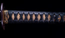 Katana Antica Giapponese con Tsuba in Ferro a Saggi Seduti e Hamon Suguha, Mumei, Periodo Edo