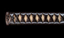 Katana Antica Giapponese con Tsuba in Ferro Sukashi Floreale, Lama Mumei Periodo Edo