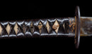 Katana Antica Giapponese con Tsuba in Ferro Sukashi Floreale, Lama Mumei Periodo Edo