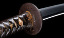 Katana Antica Giapponese con Tsuba in Ferro Sukashi Floreale, Lama Mumei Periodo Edo