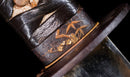 Katana Antica Giapponese con Tsuba in Ferro Sukashi Floreale, Lama Mumei Periodo Edo