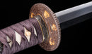 Katana Antica Giapponese con Tsuba Karakusa, firmata Chōshū Fujiwara Kiyoshige — NBTHK Hozon