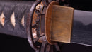 Katana Antica Giapponese, Gunome Hamon con Raccordi Floreali
