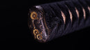 Katana Antica Giapponese con Tsuba in Ferro e Montature Laccate Nere