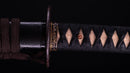 Katana Antica Giapponese con Tsuba in Ferro e Montature Laccate Nere
