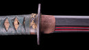 Katana Antica Giapponese con Scanalatura Laccata Rossa