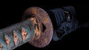 Katana Antica Giapponese con Scanalatura Laccata Rossa