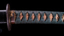 Katana Antica Giapponese con Scanalatura Laccata Rossa